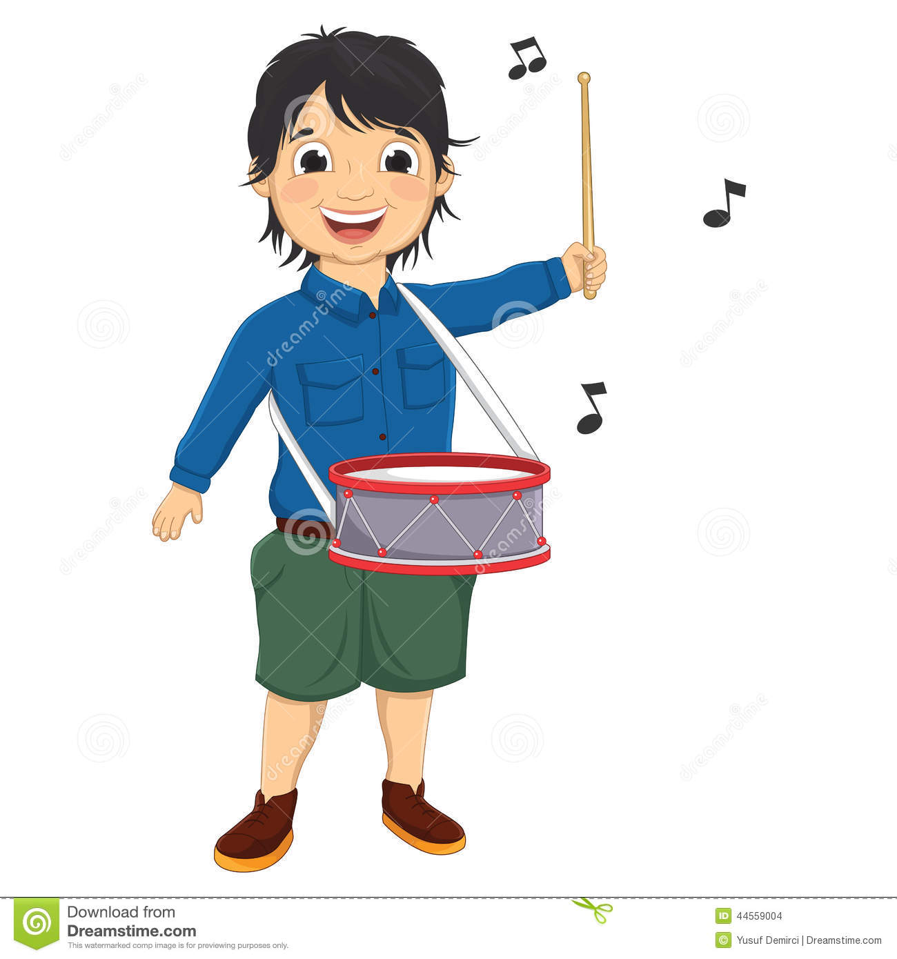 Kid Playing Drums Clipart A Little Boy Playing Drum