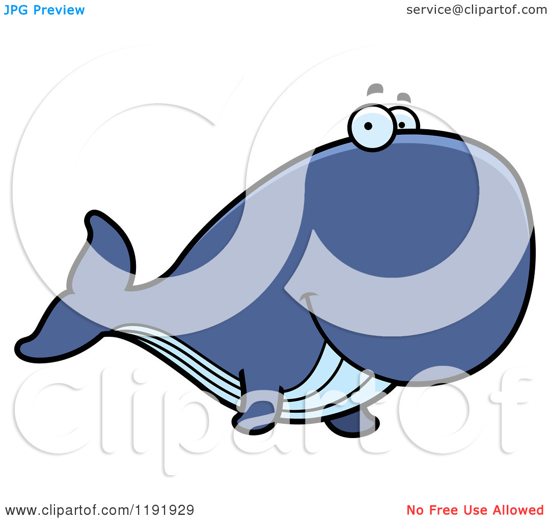 Cartoon Of A Happy Whale   Royalty Free Vector Clipart By Cory Thoman