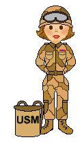 Clip Art Of A Female Soldier In Desert Camo And A Female Army Soldier