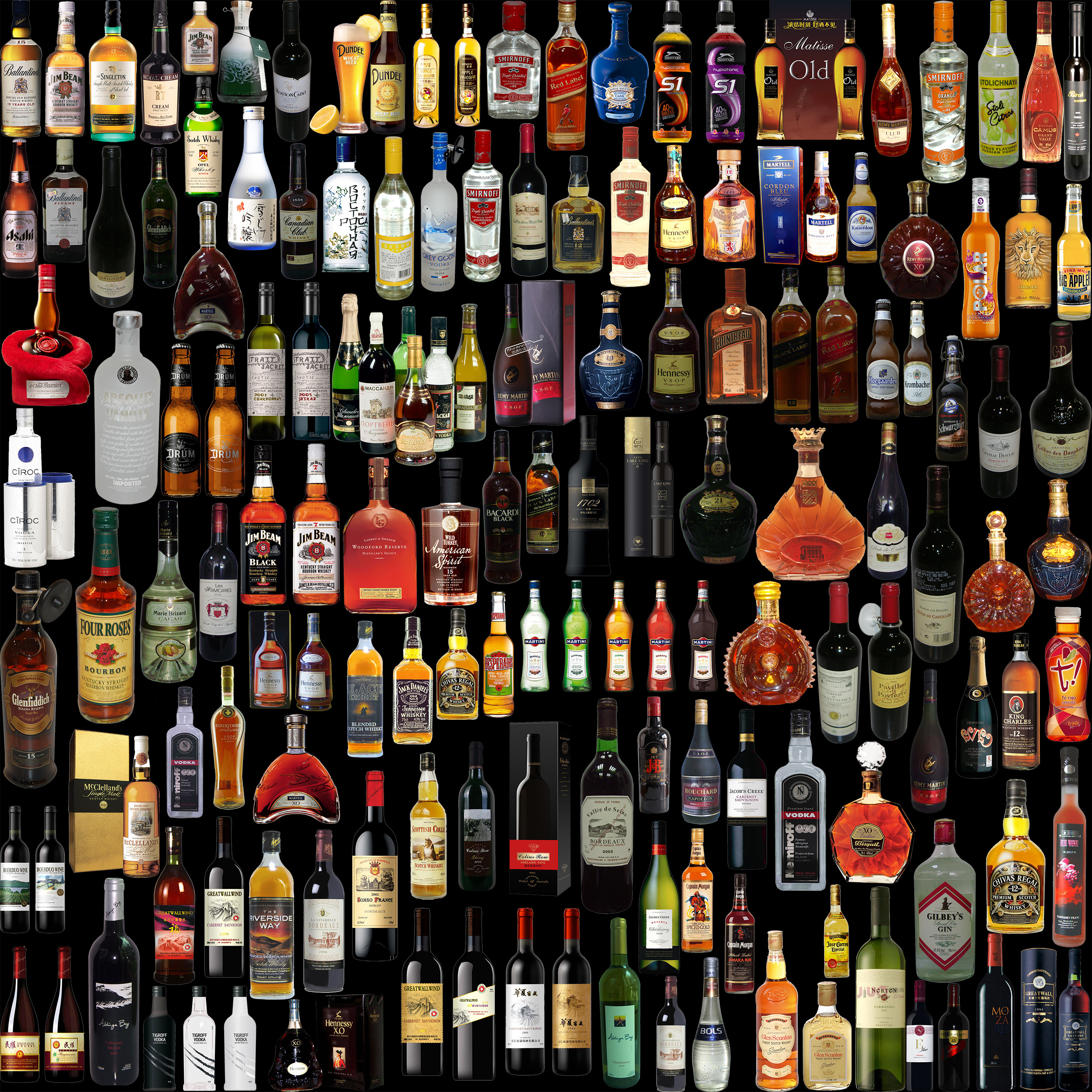 Psd Alcohol Products Multilayer Cliparts 5000x5000   Mycitybynight