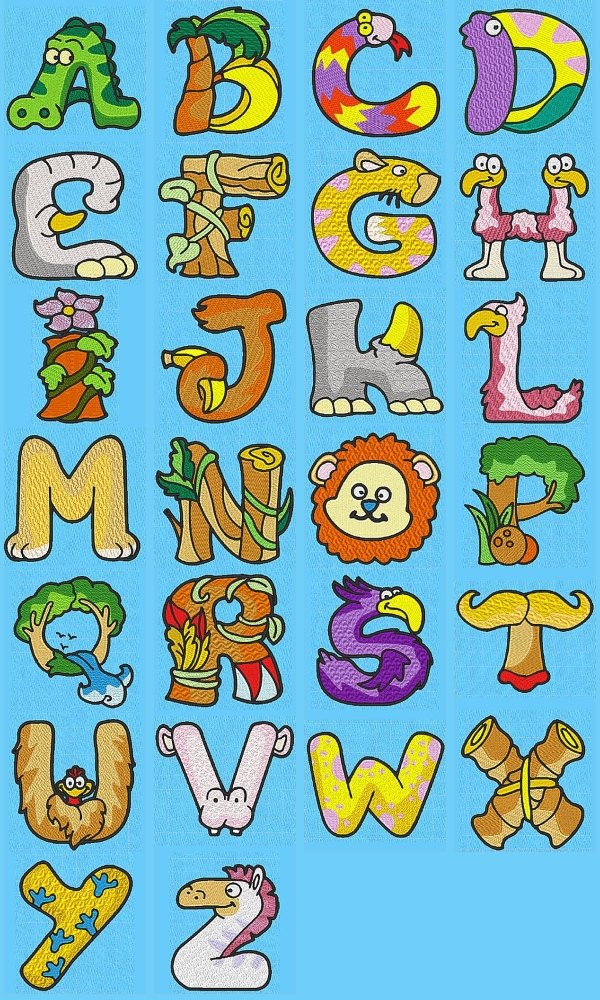 Alphabet Animal Letters Font Clipart   Free Clipart