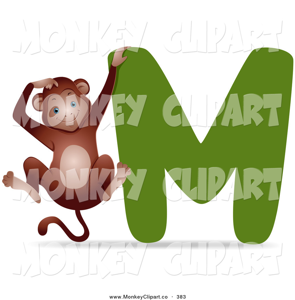 Animal Alphabet With A Monkey By A M On White