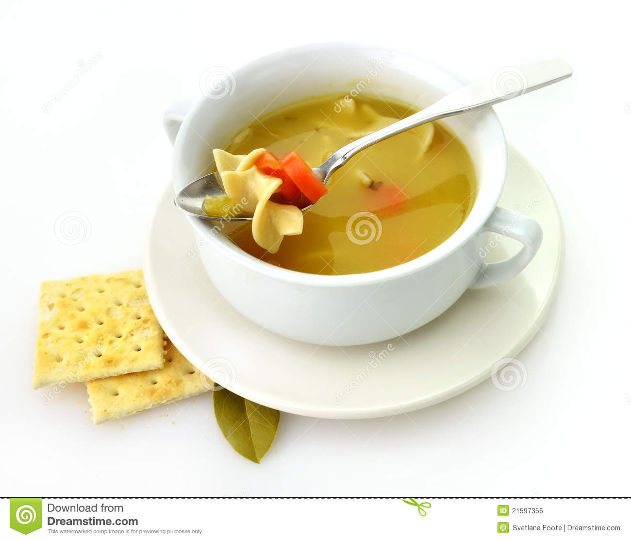 Chicken Noodle Soup Royalty Free Stock Image   Image  21597356