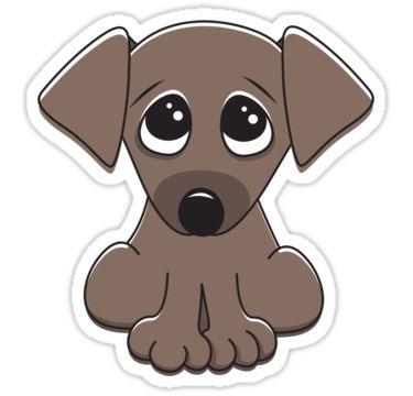 Cute Cartoon Puppy Dog With Big Begging Eyes  Stickers From Redbubble