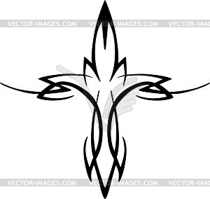 Tribal Cross Tattoo   Vector Clipart