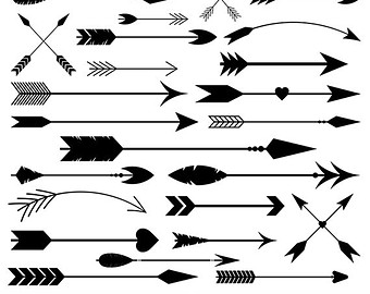 Arrows Clipart Vector Arrows Clip A Rt Tribal Digital Arrows Aztec