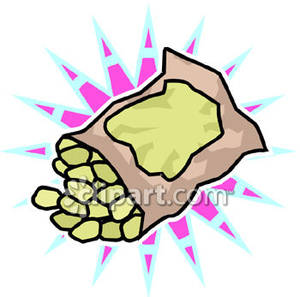 Bag Of Peanuts   Royalty Free Clipart Picture