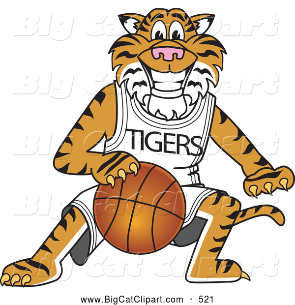 Big Cat Cartoon Vector Clipart Of A Cheerful Tiger Character School