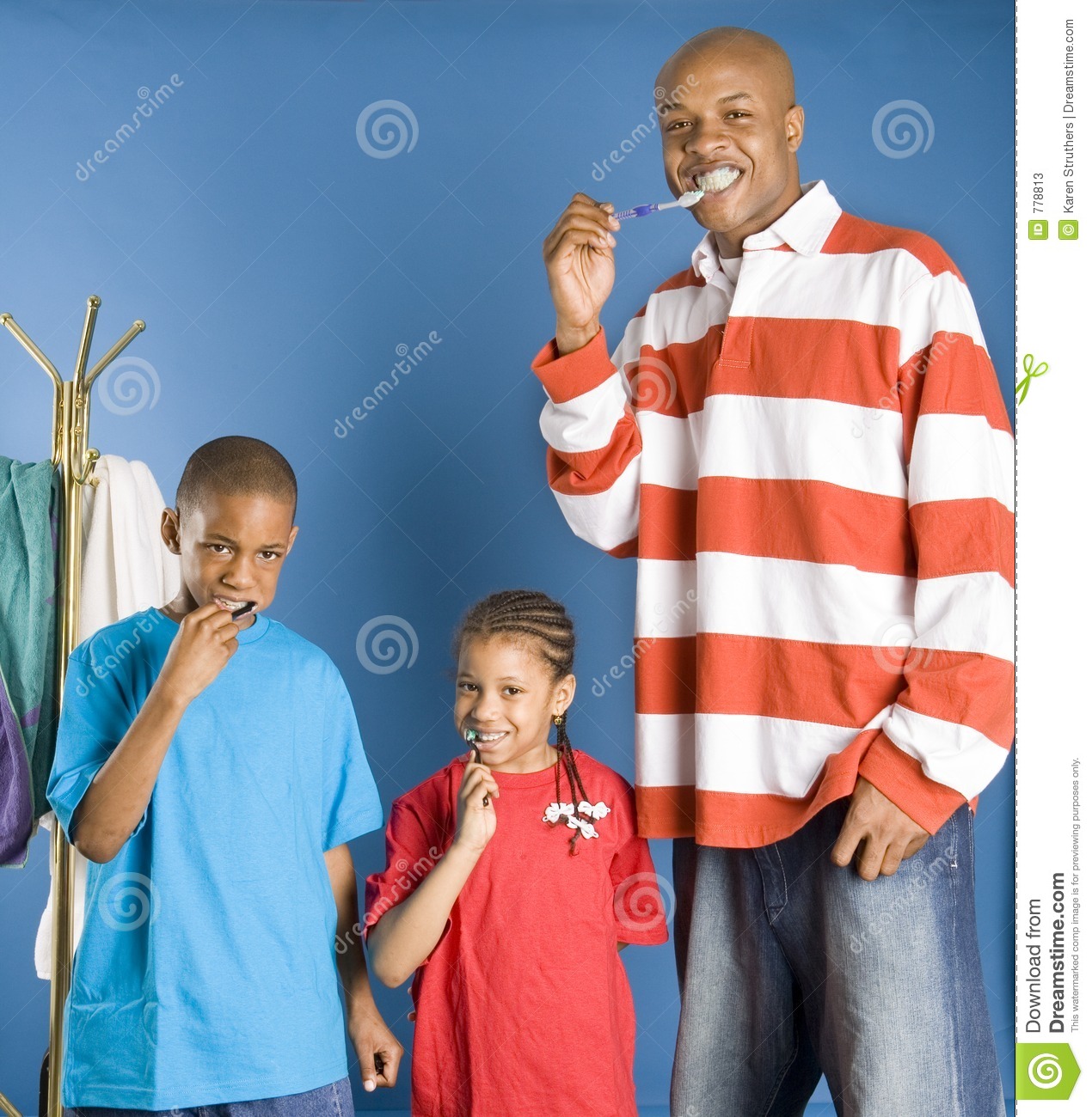 Happy Family Cleaning Teeth Stock Photos   Image  778813