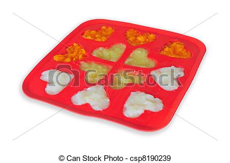 Ice Cube Tray In Freezer Clipart Pureed Baby Food In An Ice Cube Tray