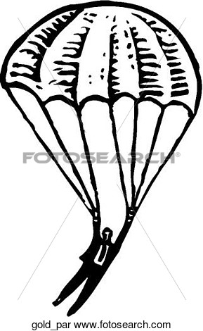 Parachute Clipart Black And White Clipart Golden Parachute