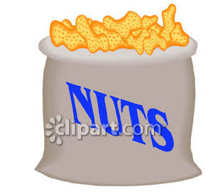 Peanuts In A Bag   Royalty Free Clipart Picture