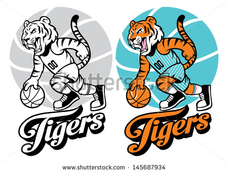 Tiger Basketball Mascot   Stock Vector