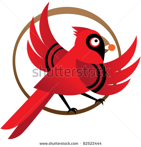 Cardinal And Red Berries Stock Photos Illustrations And Vector Art