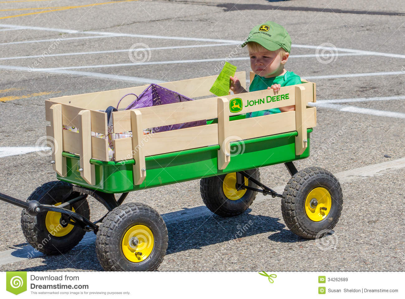 He Needed Is A John Deere Wagon Hat And Someone Strong To Pull Him