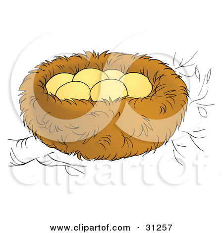 Royalty Free  Rf  Egg Nest Clipart Illustrations Vector Graphics  1