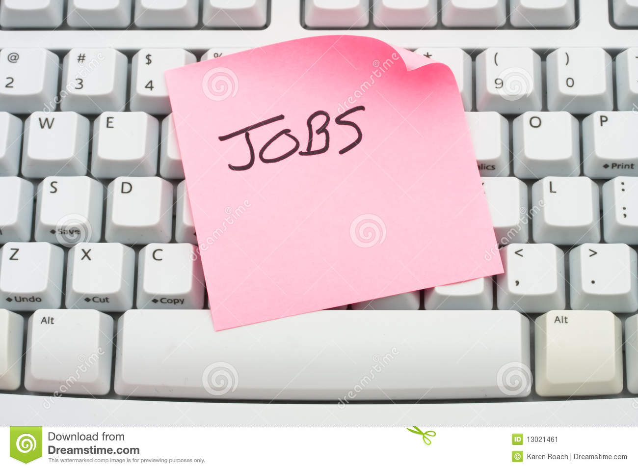 Saying Jobs Sitting On A Computer Keyboard Apply For Jobs Online
