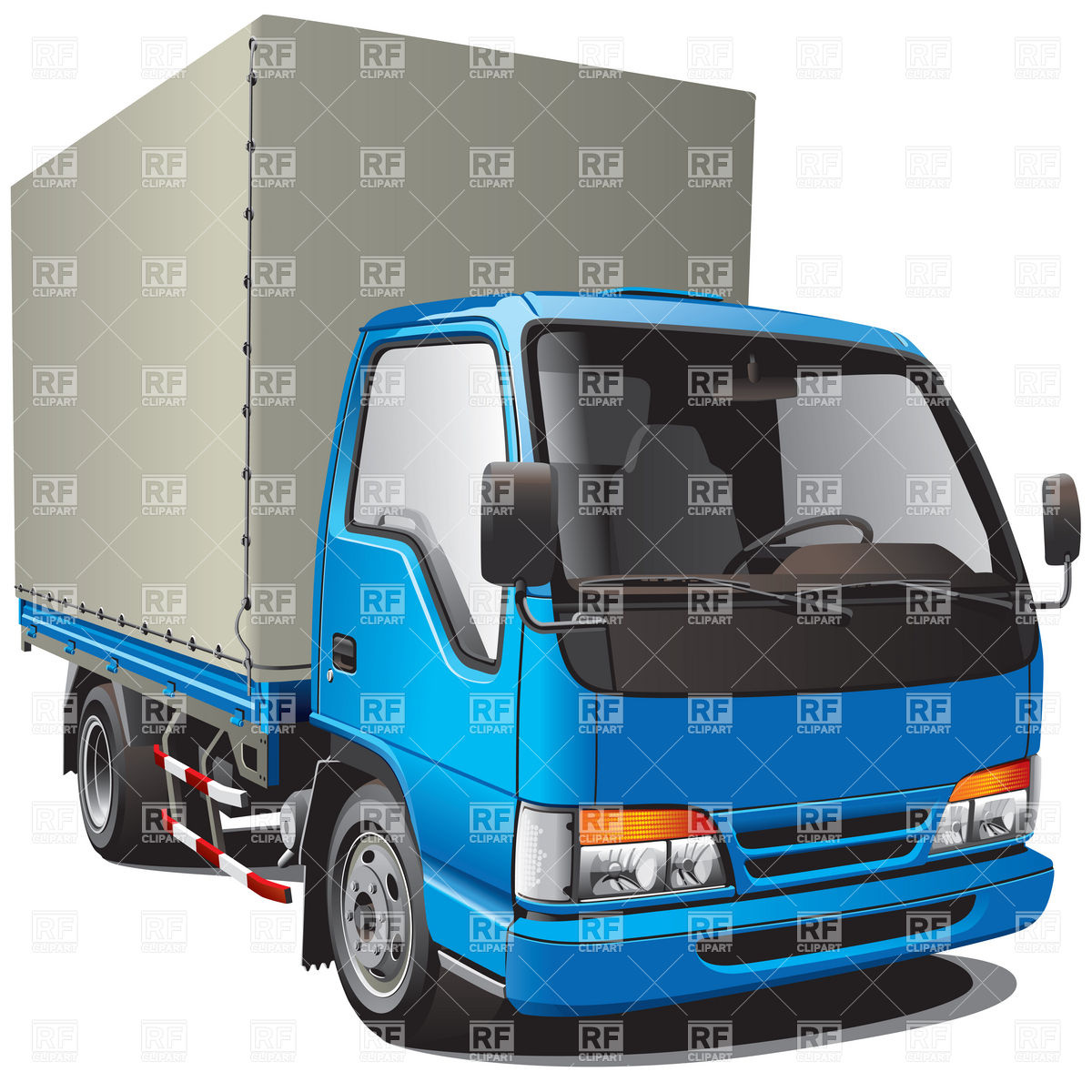 Small Blue Cargo Truck 6240 Download Royalty Free Vector Clipart