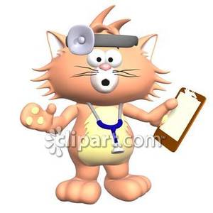 Cat Veterinarian   Royalty Free Clipart Picture