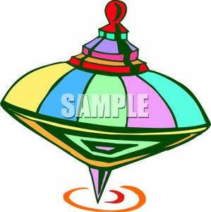 Colorful Spinning Top Clipart Image