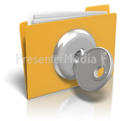 Folder Lock And Key   Presentation Clipart   Great Clipart For