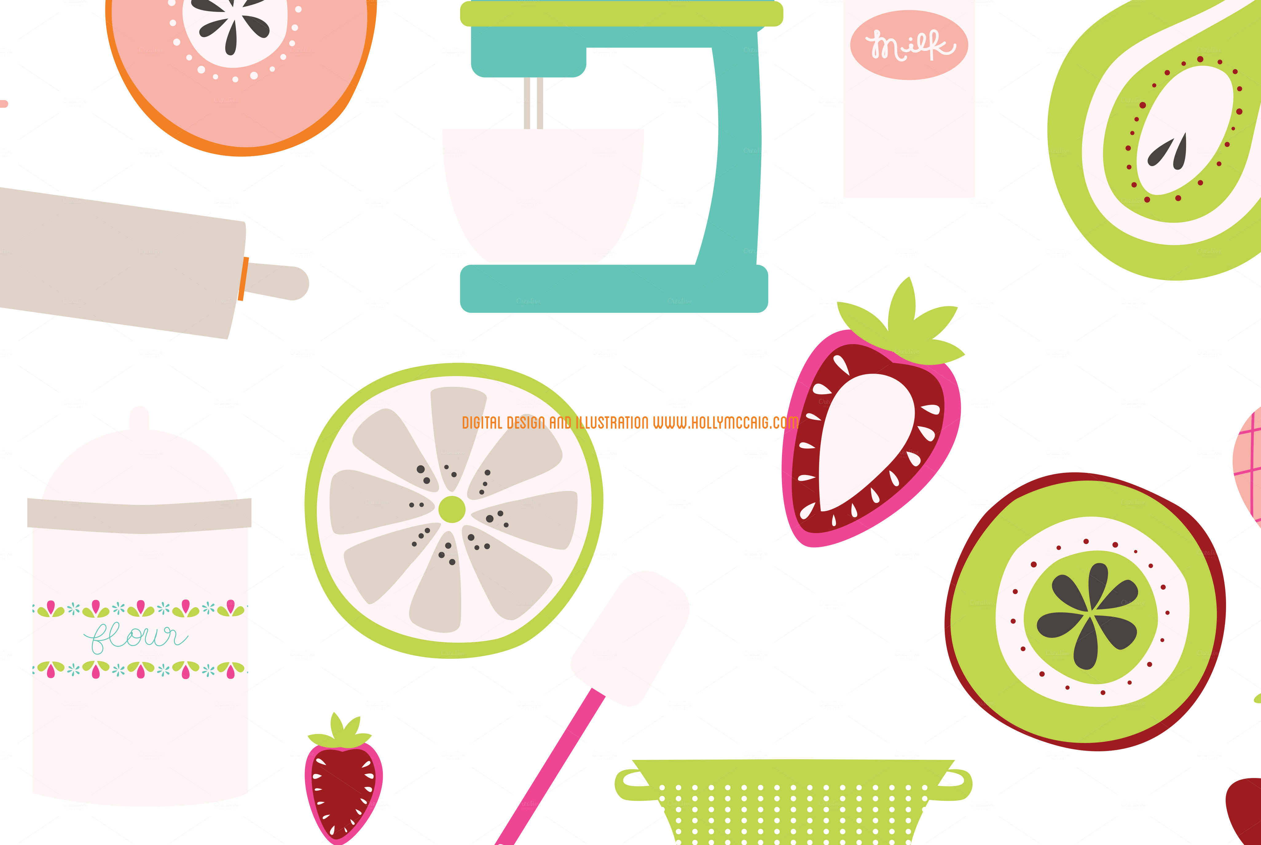 Kitschy Kitchen Png Clip Art   Illustrations On Creative Market