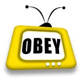 Obey Tv   Royalty Free Clip Art