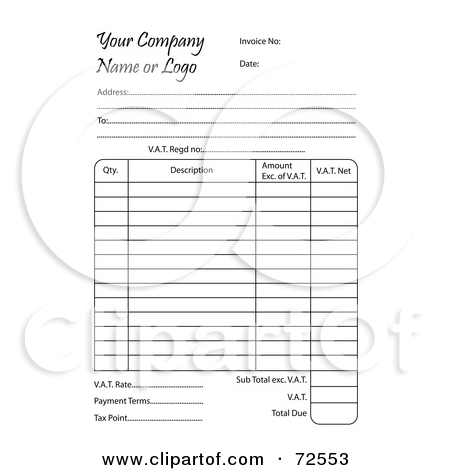 Royalty Free  Rf  Clipart Illustration Of A Business Invoice With