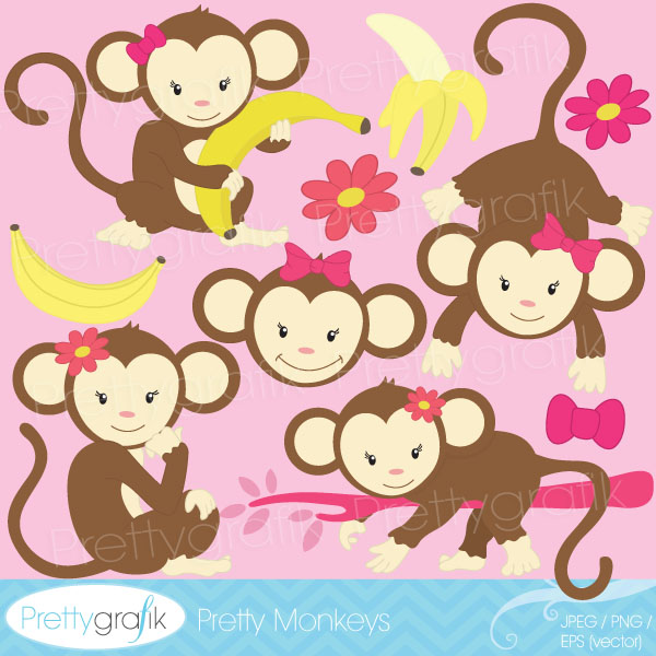 Seivo   Image   Baby Girl Monkey Clip Art   Seivo Web Search Engine
