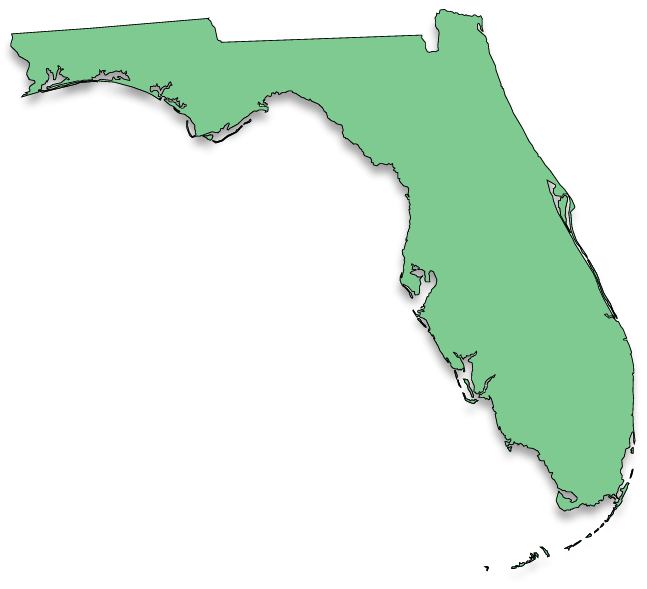 Solid Map Of Florida Map Credit The Florida Center For Instructional