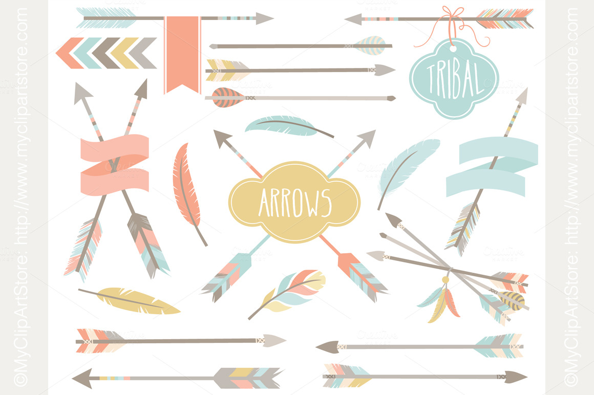 Tribal Arrows   Hipster   Illustrations On Creative Market