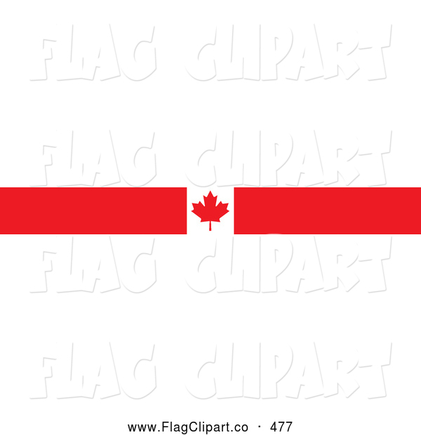 Canadian Maple Leaf Flag On White Prawny Clipart