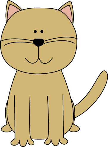 Cute Cartoon Cat   Cute Light Brown Cartoon Cat With A Black Nose And