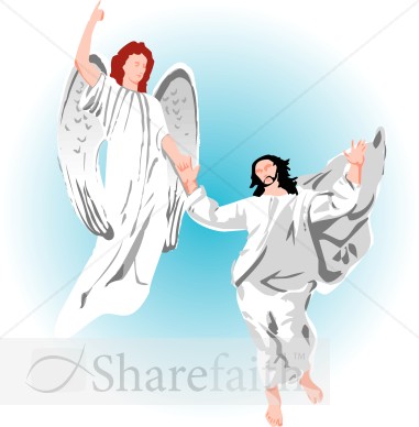 Jesus And Angels Christian Clipart   Ascension Day Clipart