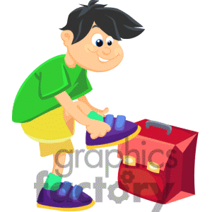 Royalty Free Boy Getting Ready For School Clipart Image Picture Art