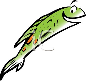 Fish Jumping Out Of Water   Royalty Free Clip Art Image