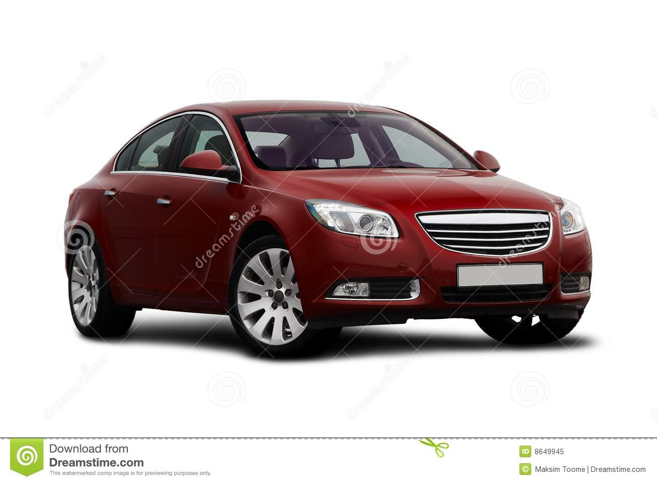 Front Side View Of Cherry Red Car Royalty Free Stock Photo   Image