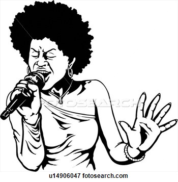 Illustration Lineart Singer Sing Singing Woman Music View Large