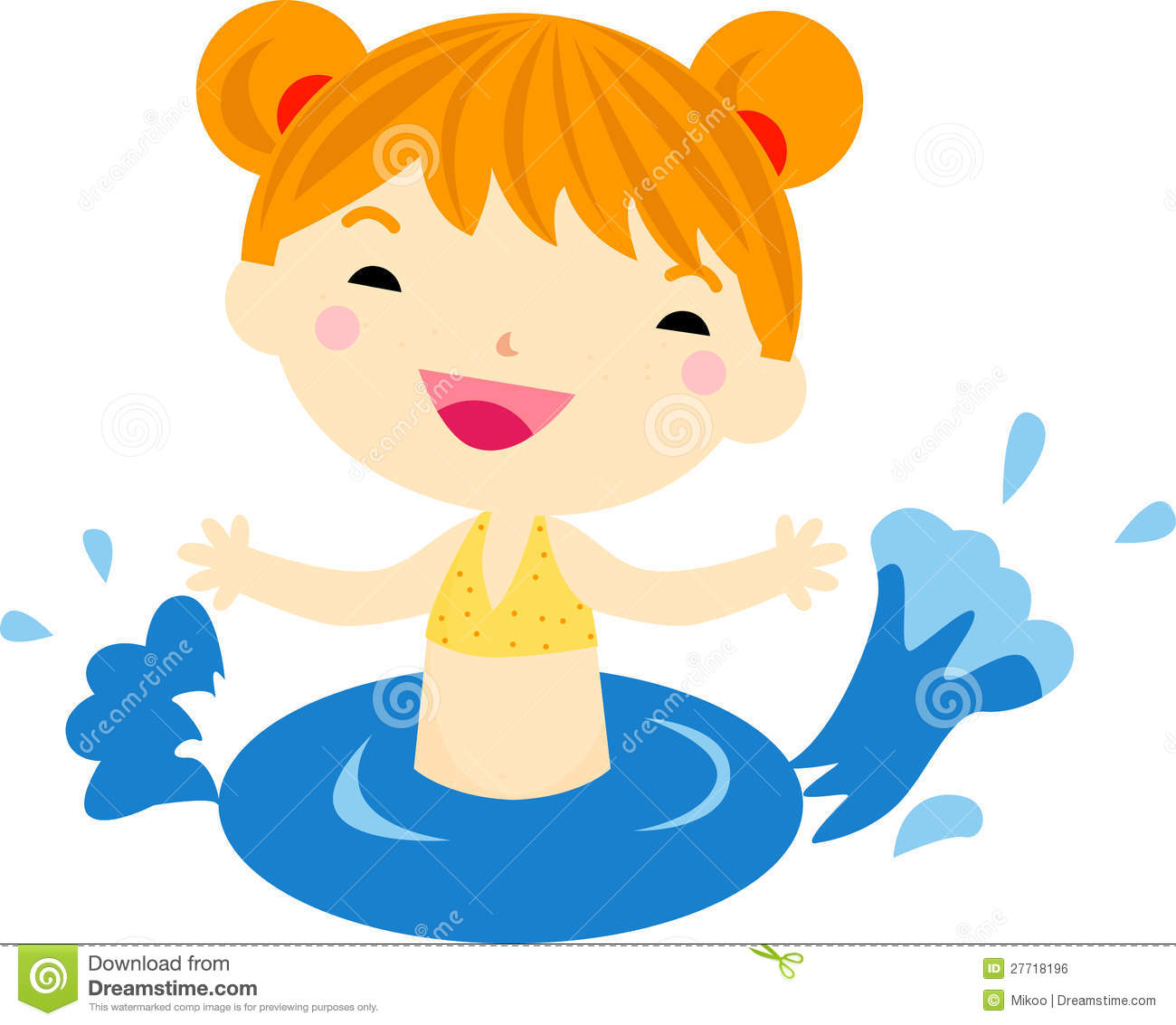 Little Girl Swimming Clipart Swimming Girl Royalty Free