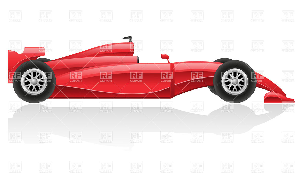 Red Racing Car   Side View 38330 Download Royalty Free Vector