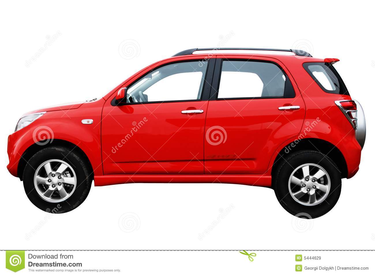 Side View Af A Red Modern Car Royalty Free Stock Images   Image
