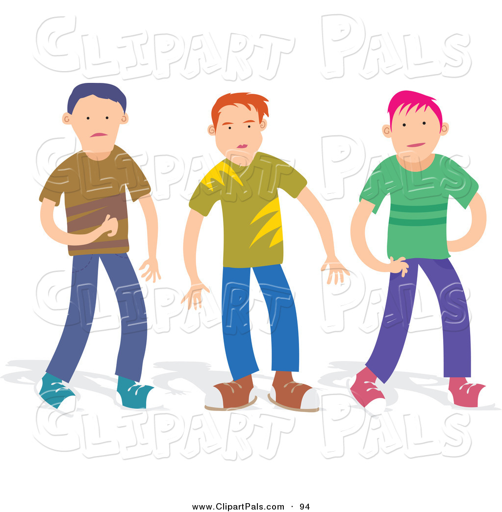 Trio Of Boys In Casual Clothes Friend Clip Art Prawny