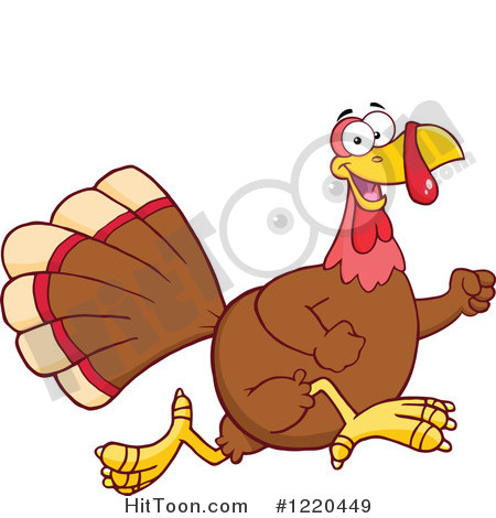Turkey Clipart  1220449  Happy Thanksgiving Turkey Bird Running By Hit