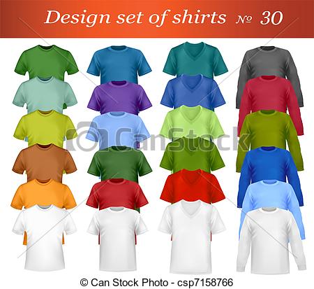 Vector   Color T Shirt Design Template    Stock Illustration Royalty