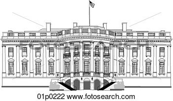 Clipart Of White House South 01p0222   Search Clip Art Illustration