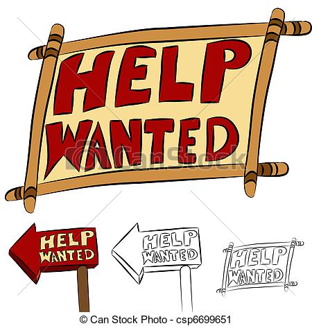 Help Wanted    Csp6699651   Search Clipart Illustration Drawings