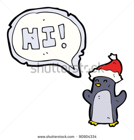 Saying Hi Clipart Penguin Saying Hi