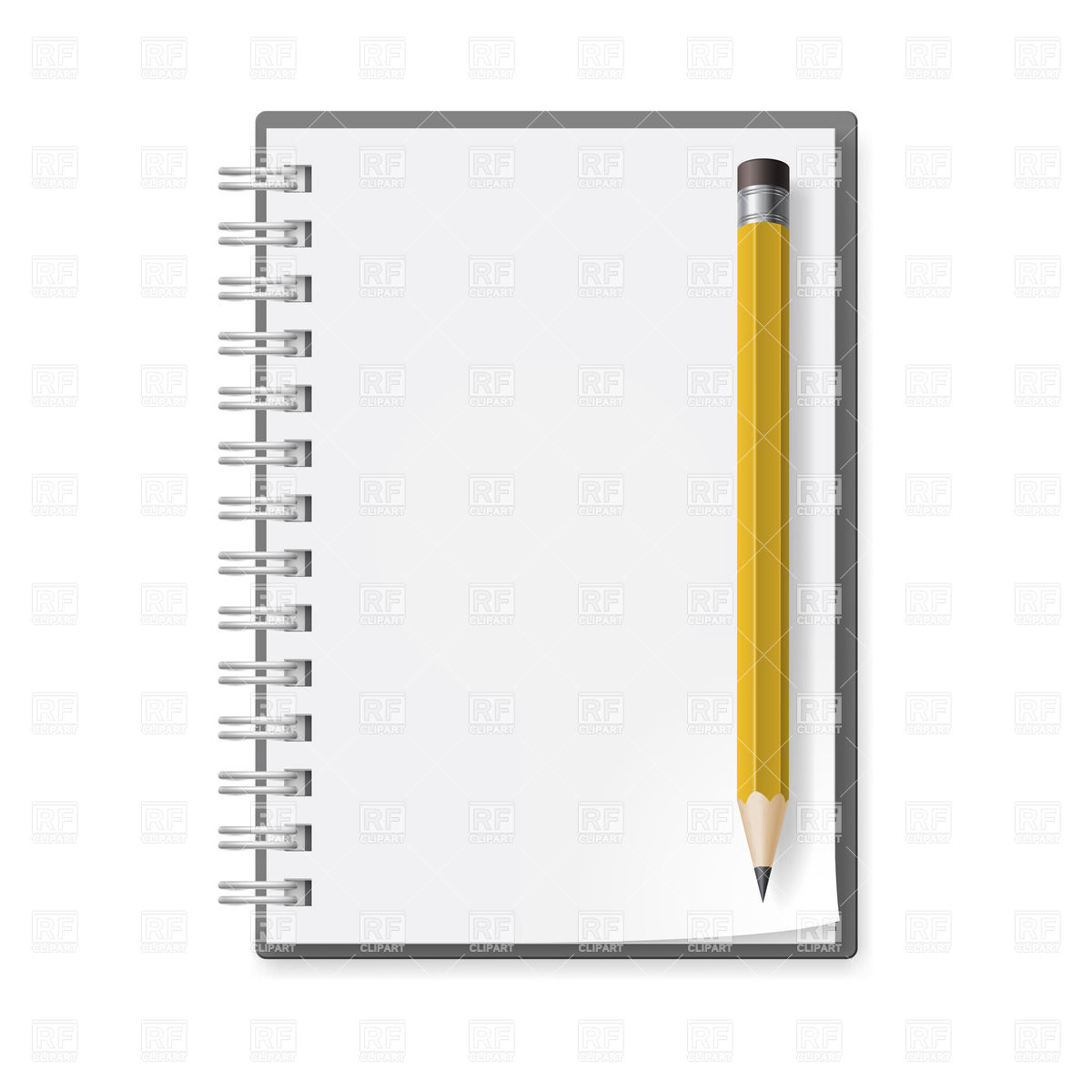 Notepad And Pencil With Eraser 20574 Objects Download Royalty Free