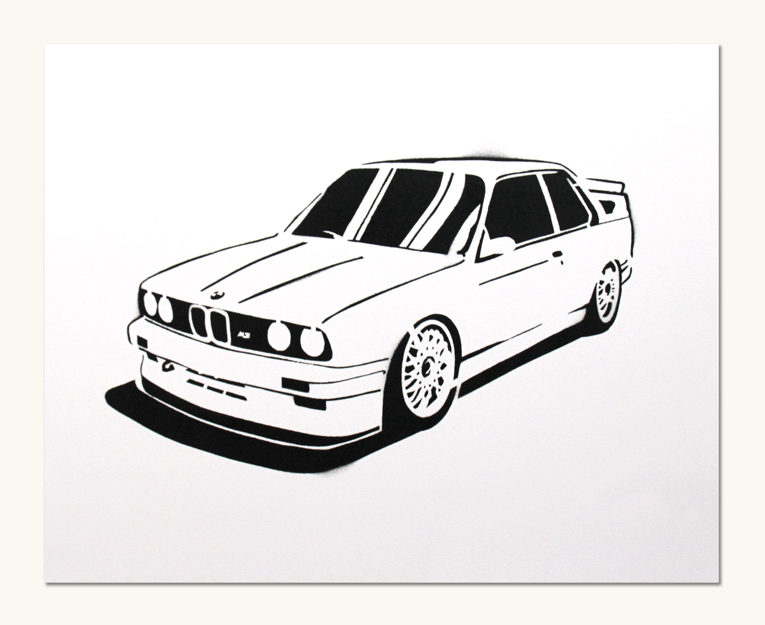 Classic Car Print Bmw E30 M3 By Manualdesigns On Etsy