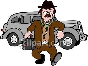 Clipart Picture Of A Small Town Doc Making A House Call
